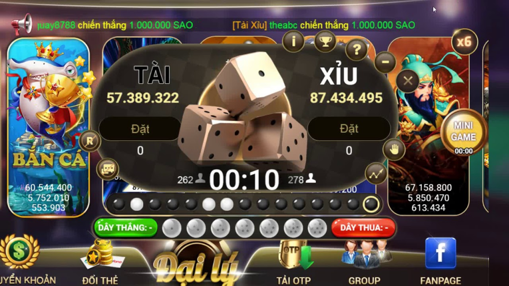 Top cổng game tài xỉu uy tín